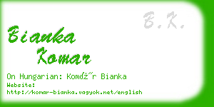 bianka komar business card